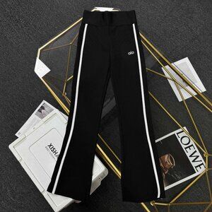 ALO ribbed high-waisted flared pants/trousers, yoga pants, casual pants
